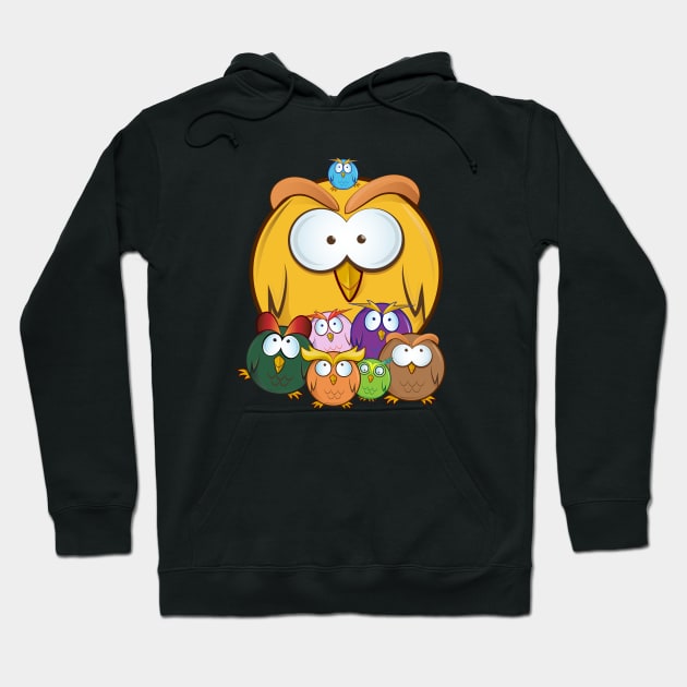 Angry Owls Hoodie by Roadkill Creations